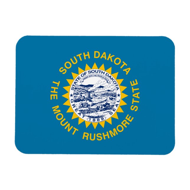 South Dakota State Flag Magnet (Horizontal)