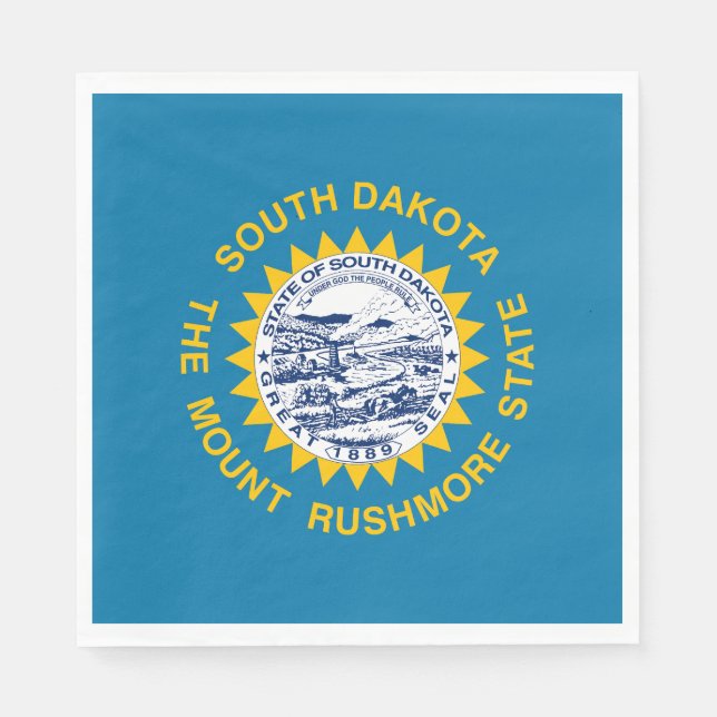 South Dakota State Flag Napkin (Front)