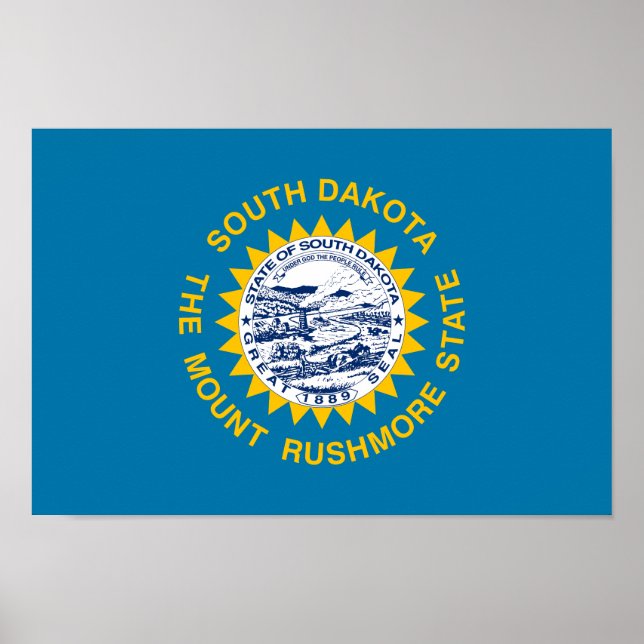 South Dakota State Flag Poster (Front)