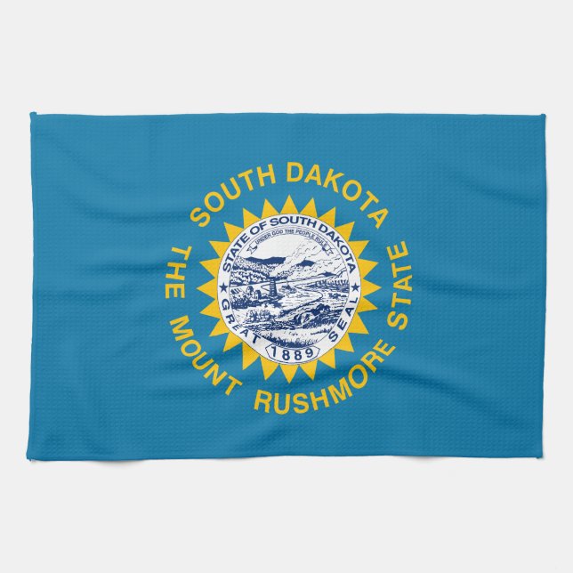 South Dakota State Flag Tea Towel (Horizontal)