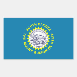 South Dakota State Flag, United States Rectangular Sticker