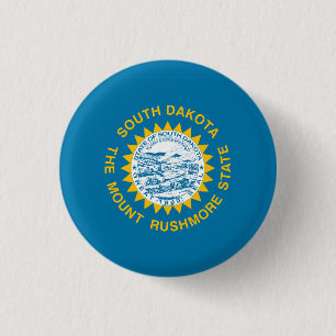 South Dakota State Flag USA 3 Cm Round Badge