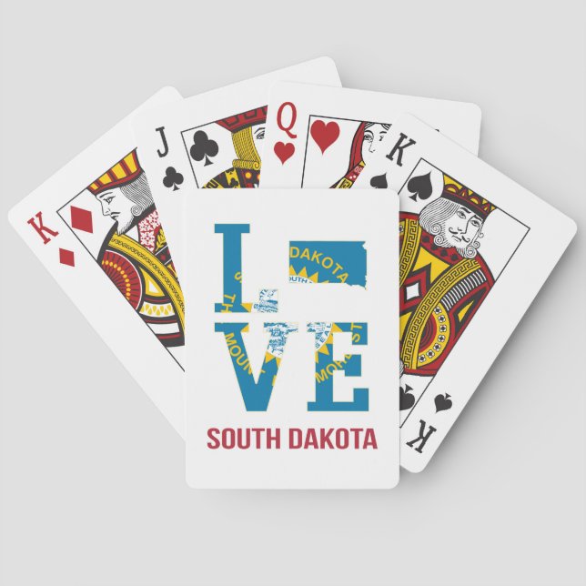 South Dakota State Love USA Playing Cards (Back)