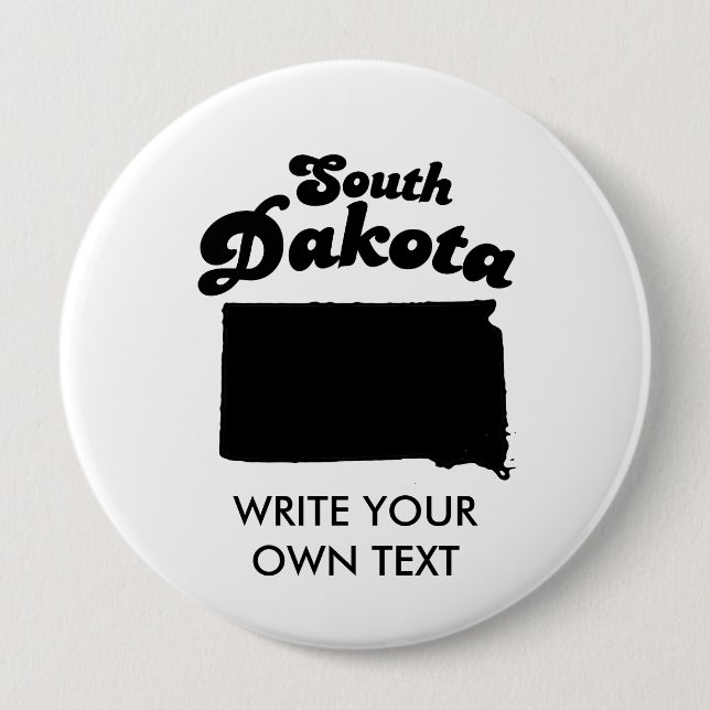 SOUTH DAKOTA STATE MOTTO T-SHIRT 10 CM ROUND BADGE (Front)