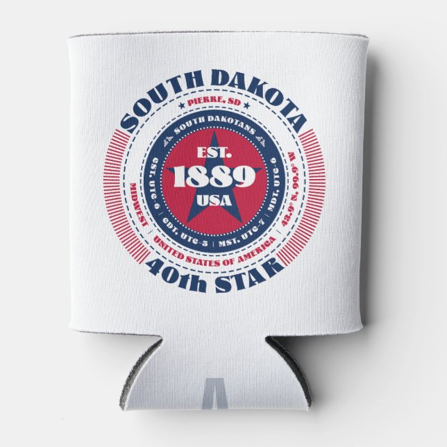 South Dakota State Pride Monogram Cooler (Front)