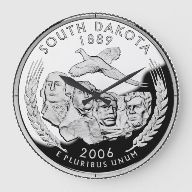 South Dakota State Quarter Clock (Front)