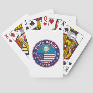 South Dakota sticker, phone case, tote bag Playing Cards