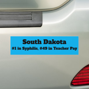 South Dakota Teacher Pay Bumper Sticker