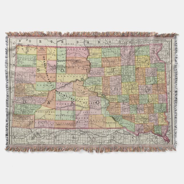 South Dakota Throw Blanket (Front)