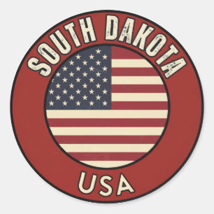 South Dakota United States of America Classic Round Sticker