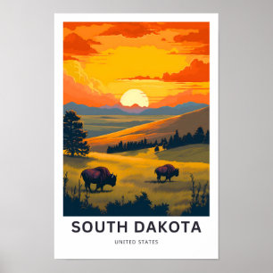 South Dakota United States Travel Print