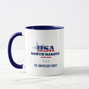 South Dakota USA 1889 Personalised Mug