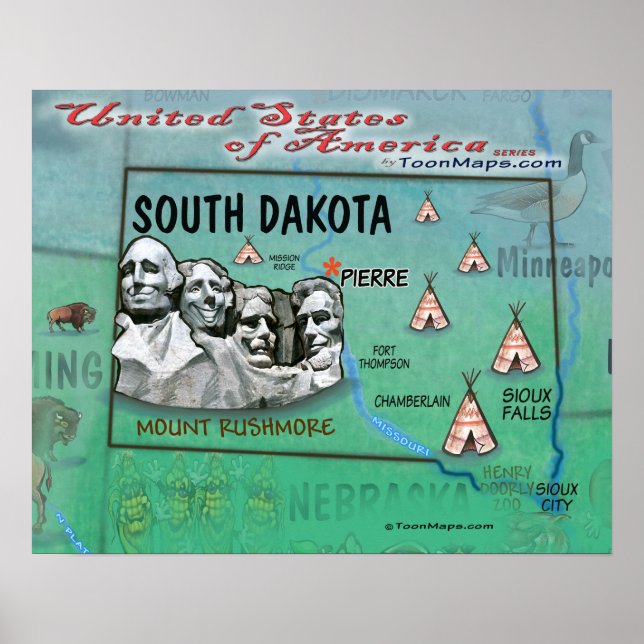 South Dakota USA Poster (Front)