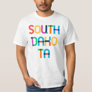 South Dakota Vintage Retro Colourful 80s Pop Art T-Shirt