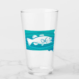 South Dakota Wave Fishing Glass