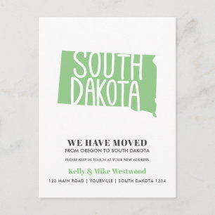 SOUTH DAKOTA  We've moved New address New Home  Postcard