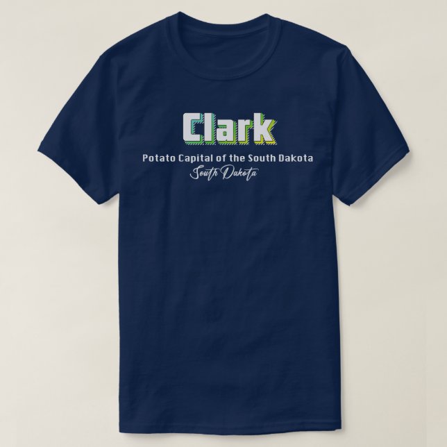 South Dakota Yellow Text T-Shirt (Design Front)