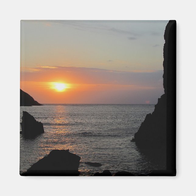 South Devon Hope Cove Autunm Sunshine Magnet (Front)
