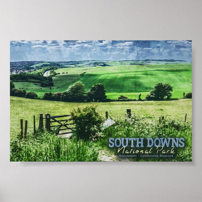 SOUTH DOWNS NATIONAL PARK - BRIGHTON - ENGLAND POSTER (Front)