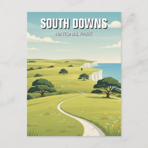 South Downs National Park England Travel Postcard