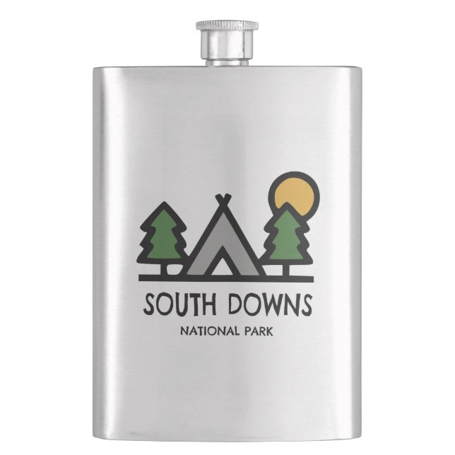 South Downs National Park Hip Flask (Front)