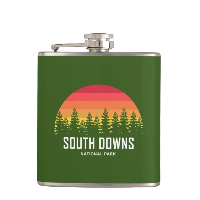 South Downs National Park Hip Flask (Front)