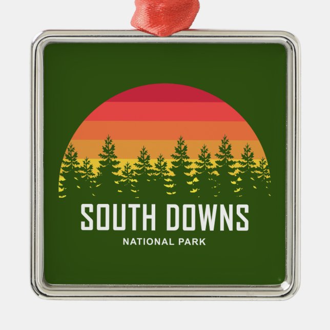 South Downs National Park Metal Tree Decoration (Front)