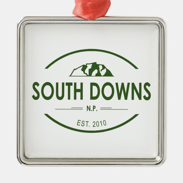 South Downs National Park Metal Tree Decoration (Front)