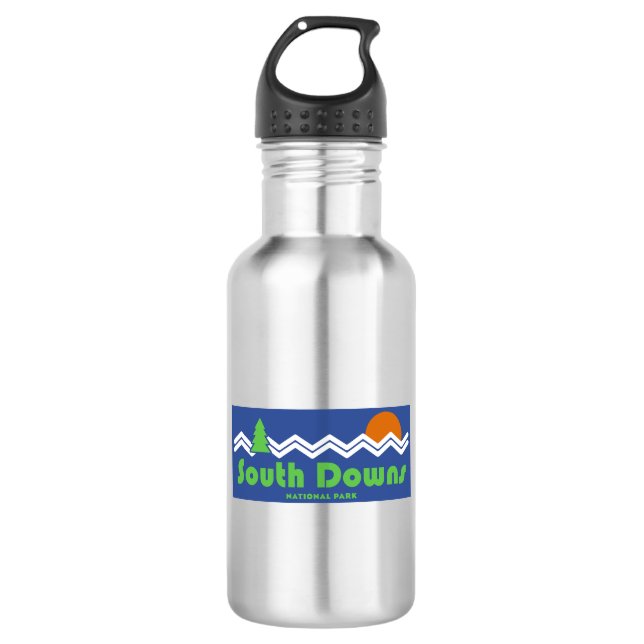 South Downs National Park Retro 532 Ml Water Bottle (Front)