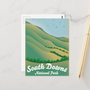 South Downs National park travel poster Postcard