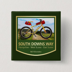 South Downs Way (bike2) 15 Cm Square Badge