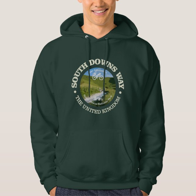South Downs Way (cycling c) Hoodie (Front)