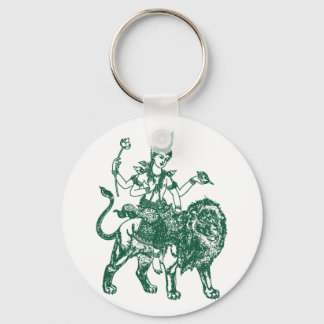 SOUTH EAST ASIAN SITTING BUDDHA ON LION KEY RING