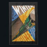 South For Winter Sunshine Tea Towel<br><div class="desc">Vintage Southern Railway travel poster "South For Winter Sunshine" in a vibrant Art Deco style.</div>
