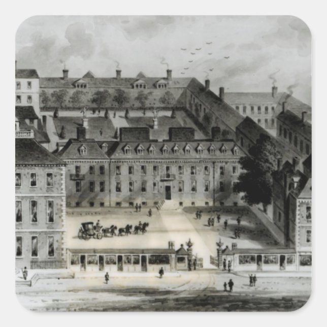 South Front of Leicester House, c.1720 Square Sticker (Front)