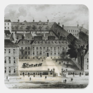 South Front of Leicester House, c.1720 Square Sticker
