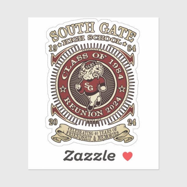 South Gate H.S. Custom-Cut Vinyl Ramsey Sticker (Sheet)