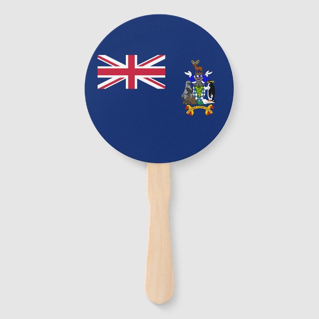South Georgia and the South Sandwich Islands Flag Hand Fan (Front)
