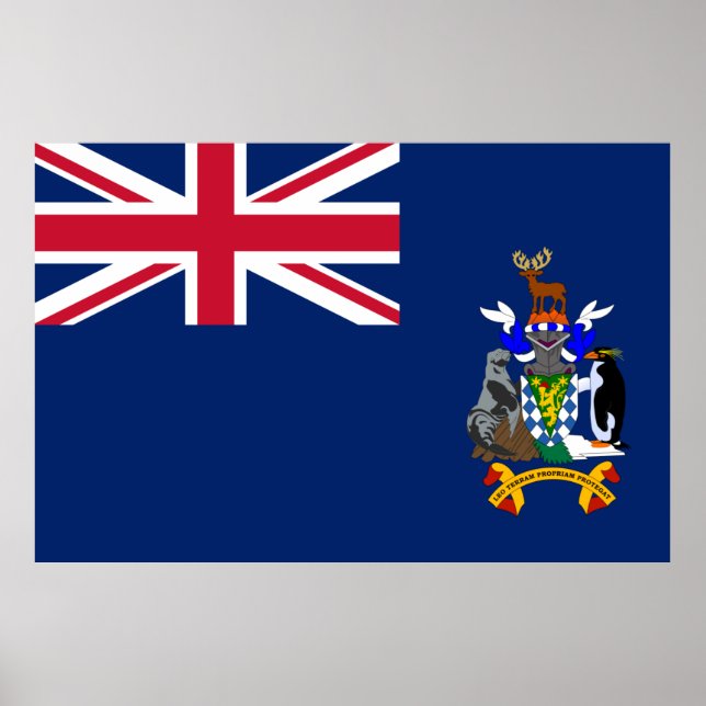 South Georgia and the South Sandwich Islands flag  Poster (Front)