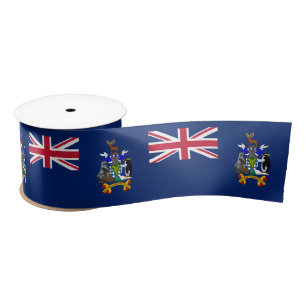 South Georgia and the South Sandwich Islands Flag Satin Ribbon