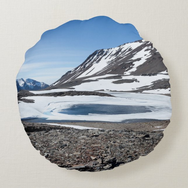 South Georgia Landscape Round Cushion (Back)