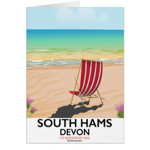 South Hams Devon beach poster
