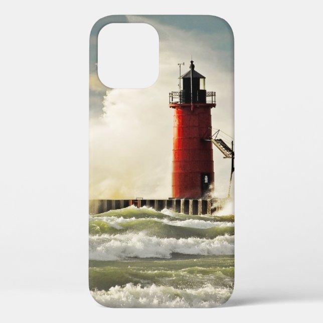South Haven Michigan Lighthouse Case-Mate iPhone Case (Back)