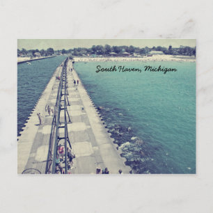 South Haven Michigan Lighthouse Postcard