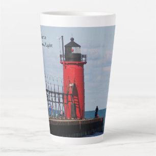 South Haven South Pierhead Light latte mug