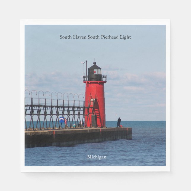 South Haven South Pierhead Light napkin (Front)