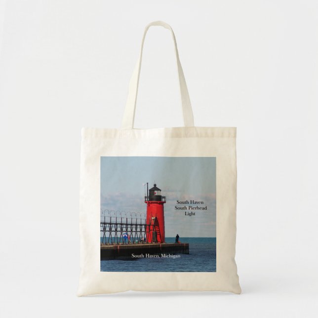 South Haven South Pierhead Light tote bag (Front)