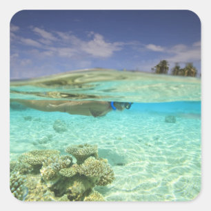 South Huvadhoo Atoll, Southern Maldives, Indian Square Sticker