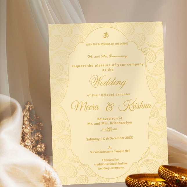 South Indian Temple Wedding Invitation Suite (Creator Uploaded)