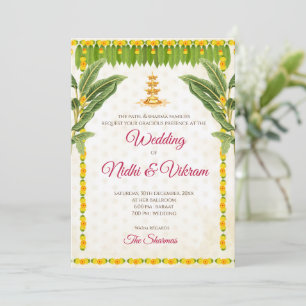 South Indian wedding invitations & Hindu invites